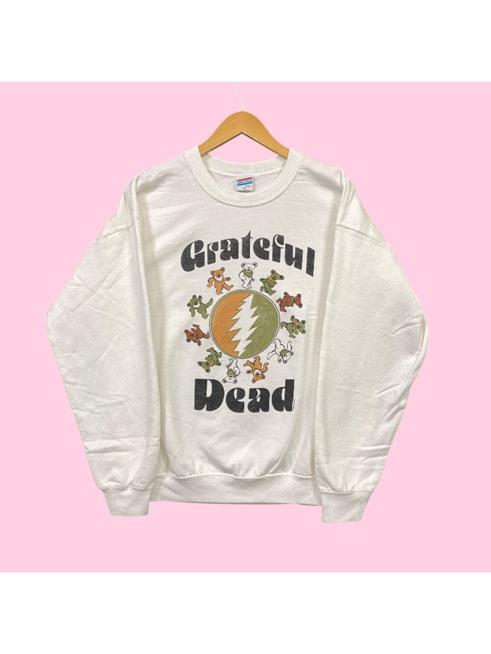Grateful Dead Steal Your Face Rock Band Oversized Crewneck Sweater M